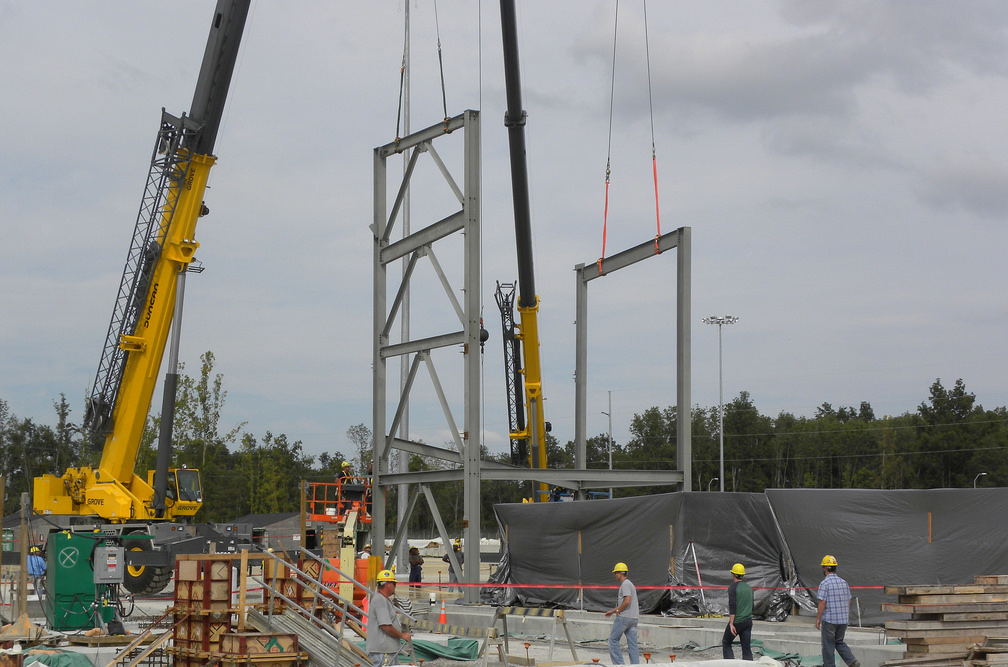 Construction with Crane
